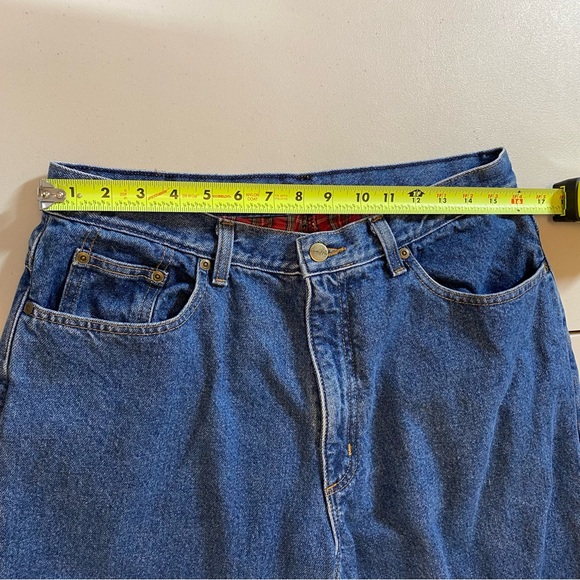 LL Bean Flannel Lined Women’s Jeans 16R – Relaxed Fit – Blue – 100% Cotton - Picture 5 of 11